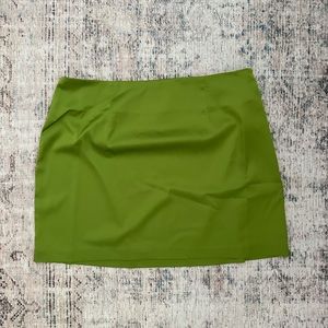 Daily Drills Silky Mini Skirt in Olive - Size M